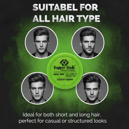 Dapper Dude Beard Oil & Keratin Therapy Hair Wax Combo for Men