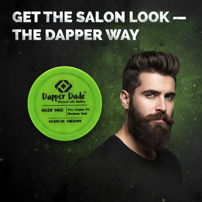 Dapper Dude Beard Oil & Keratin Therapy Hair Wax Combo for Men