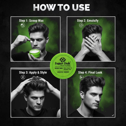 Dapper Dude Beard Oil & Keratin Therapy Hair Wax Combo for Men