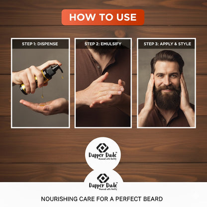 Dapper Dude Beard Oil & Keratin Therapy Hair Wax Combo for Men