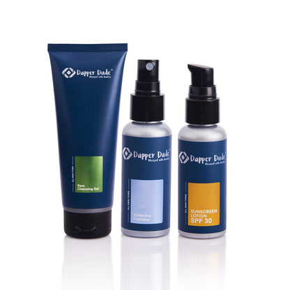 Dapper Dude Dull Skin Combo ( Free Travel Pouch )