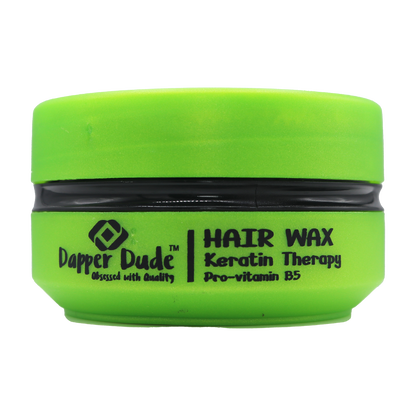 Dapper Dude Hair Wax with Pro-Vitamin B5 & Keratin Therapy – Strong Hold & Shine (150 ml, Made in Turkey)