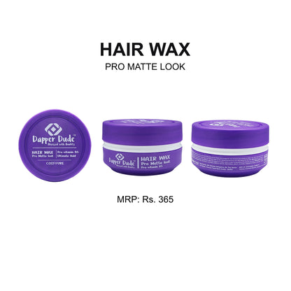 Dapper Dude Hair Wax – Matte Finish & Strong Hold | 150ml