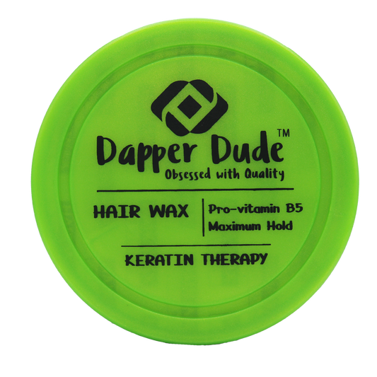 Dapper Dude Hair Wax with Pro-Vitamin B5 & Keratin Therapy – Strong Hold & Shine (150 ml, Made in Turkey)