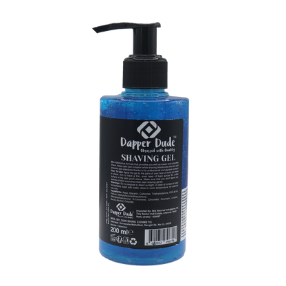 Dapper Dude Cool Fresh Shaving Gel for Men – Smooth, Hydrating, 200ml