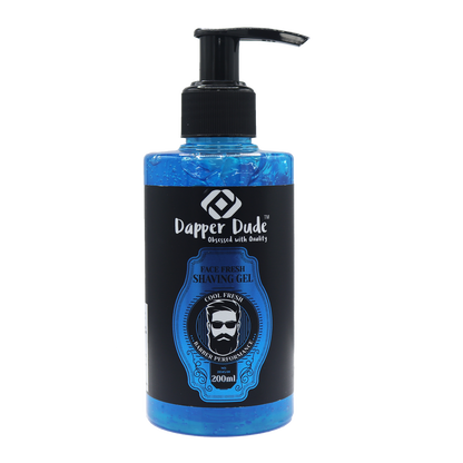 Dapper Dude Cool Fresh Shaving Gel for Men – Smooth, Hydrating, 200ml